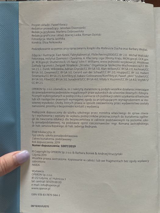 Edukacja dla bezpieczeństwa podręcznik dla szkół Ponadpodstawowych
