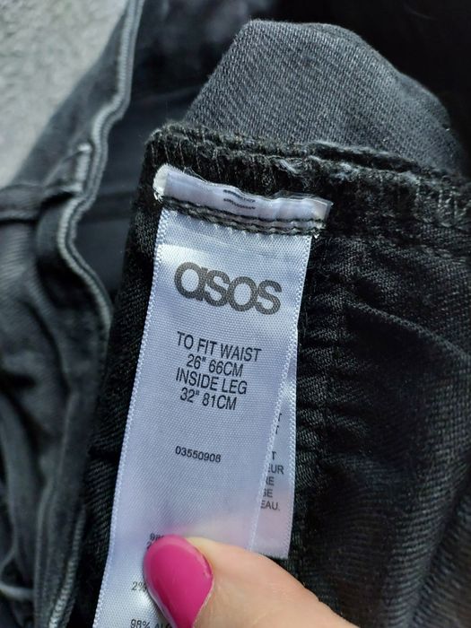 Dżinsy rurki czarne asos 36 S