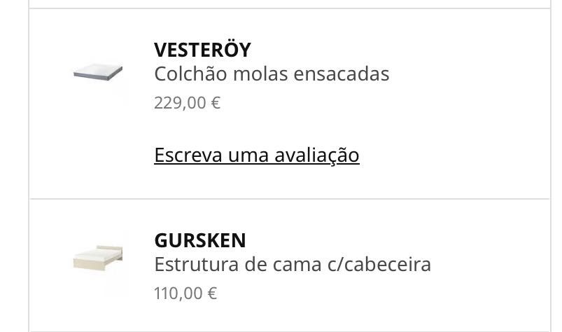 cama gursken + colchão vesteröy