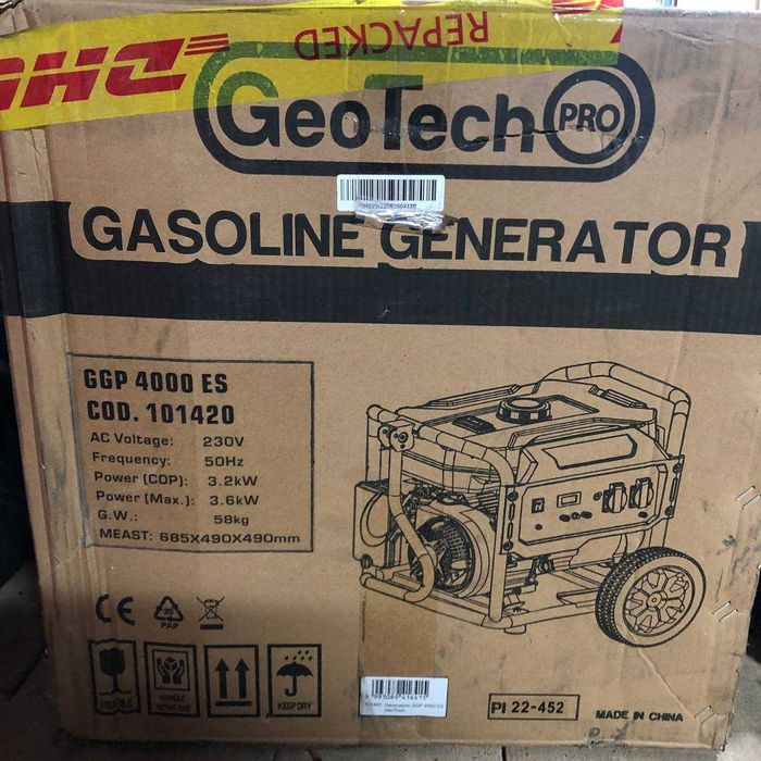 Генератор GeoTech-Pro GGP4000 ES – 3.6/3.2 кВт, AVR, електростарт