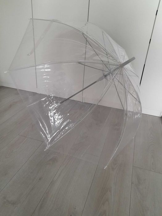 Parasol przezroczysty ślubny [duży 1m szerokości]