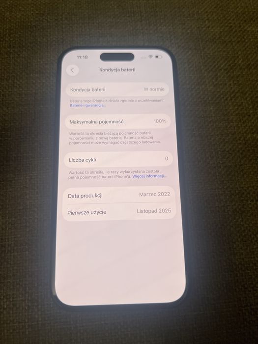 Iphone 15 256gb, 100% bateria, gwarancja