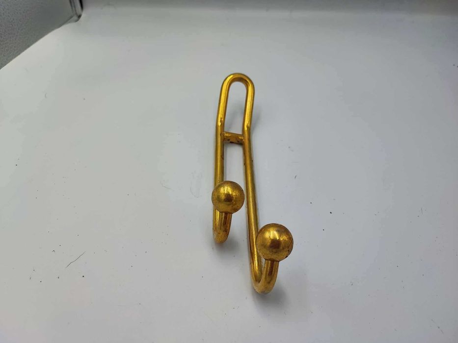 Stary mosiężny podwójny wieszak