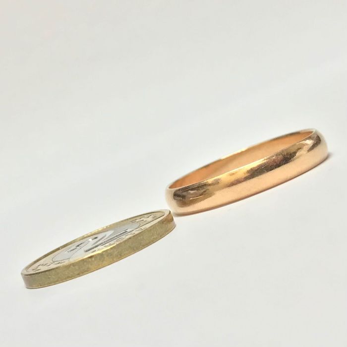 Złota OBRĄCZKA damska 14K wąska KLASYCZNA cud r.29