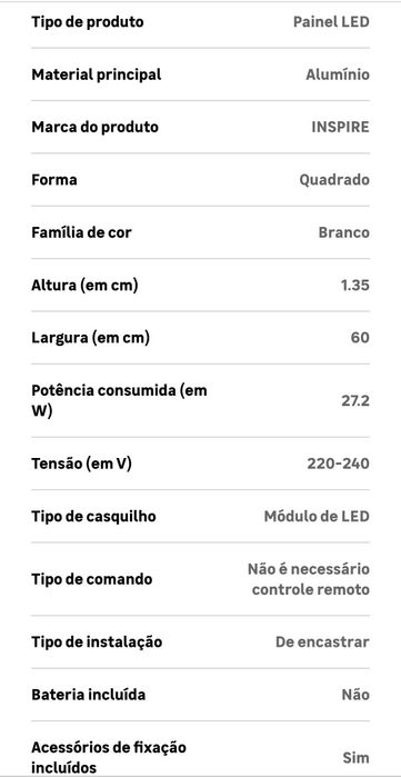 2 Paineis Led quadrado NOVO NA CAIXA