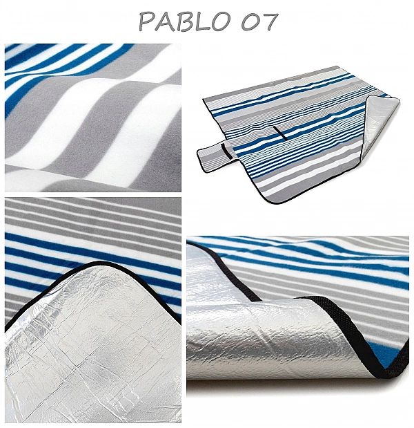 Koc PIKNIKOWY plażowy mata plażowa DUŻA XXL 200x200 z izolacją wodoopo