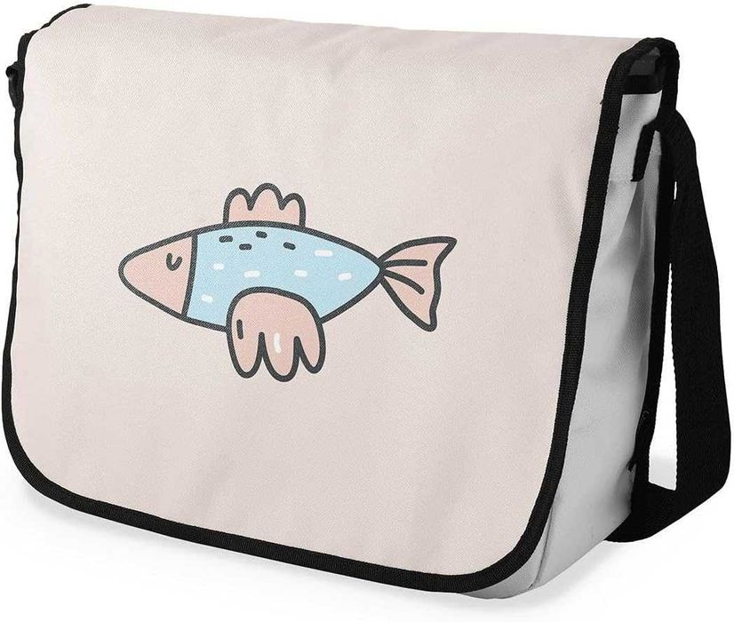 2131 Młodzieżowa Torba Na Ramię Z Klapą Materiałowa Dla Dzieci Bawełna