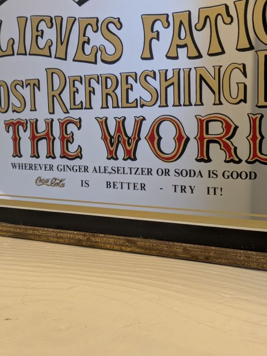 Kolekcjonerski szyld reklamowy Coca - Cola