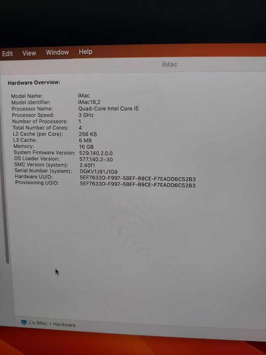 iMAC Apple a1418 2017 21.5"