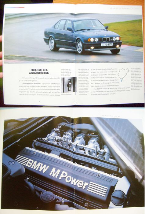 BMW M-Power Programm 1993 - M3 E36 & M5 E34 / prospekt 46 stron ! BDB- / przesyłka GRATIS  !