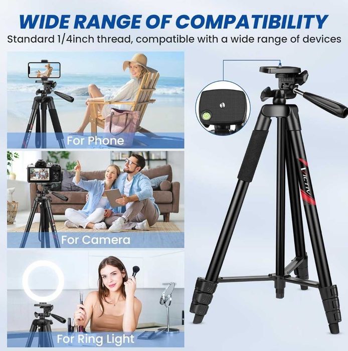 Statyw do telefonu komórkowego Victiv 162 cm z pilotem