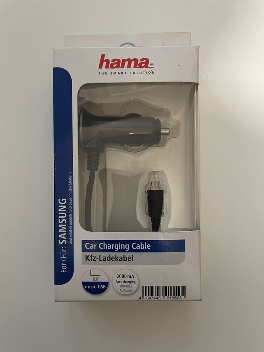 Ładowarka samochodowa microUSB typ B Hama 2000 mA