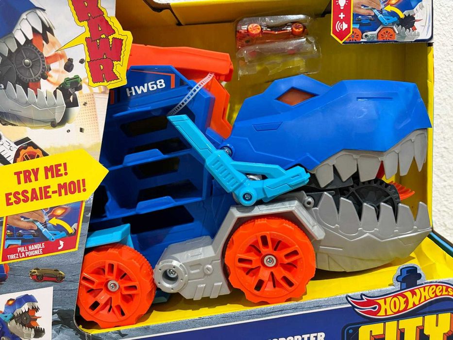 Hot Wheels Zestaw T-Rex Mega Transporter 2w1 HNG50