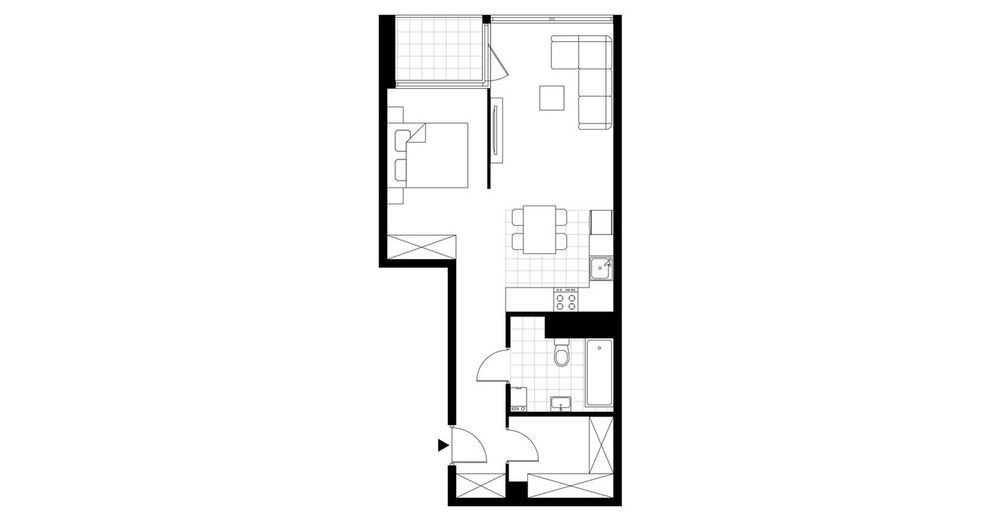 1-pokojowe mieszkanie 53m2 + loggia Bezpośrednio
