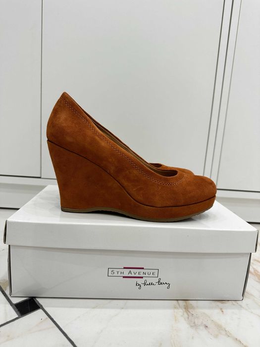Brązowe koturny 5th Avenue by Halle Berry rozmiar 39