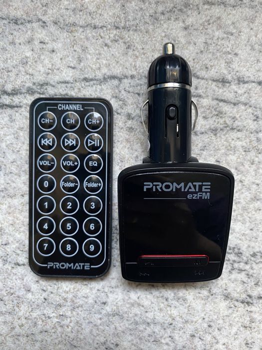 Автомобільний FM-трансмиттер Promate ezFM Black радіо в машину