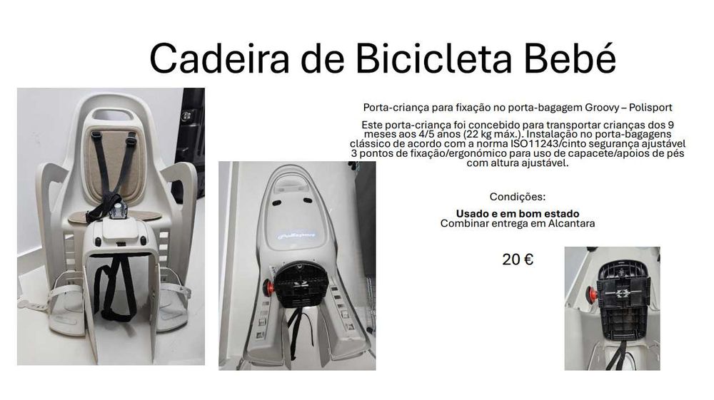 Cadeira de Bicicleta Bebé