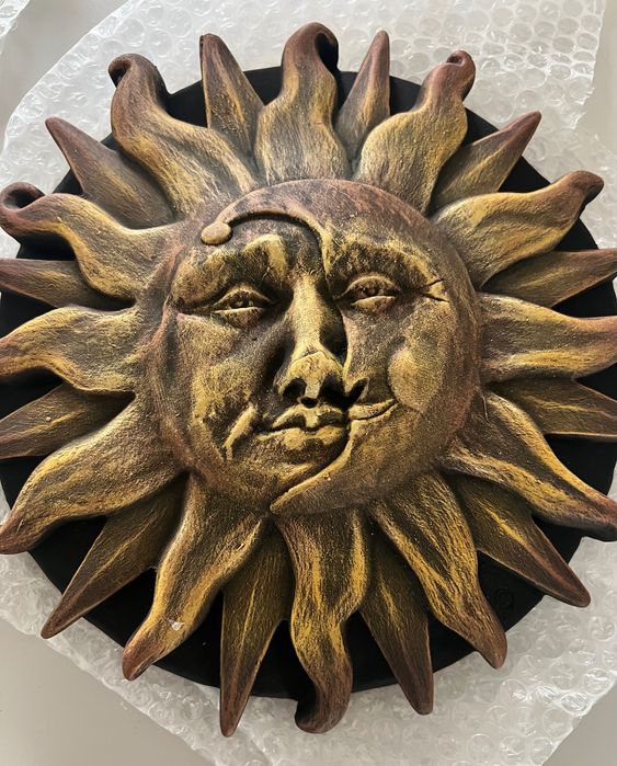 Sol & Lua - 2 peças artesanais em cerâmica (quadros)
