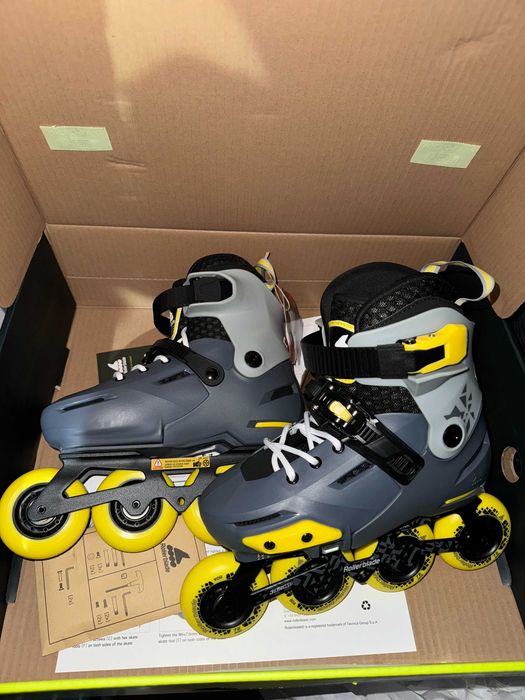 Ролики Rollerblade Apex charcoal-yellow