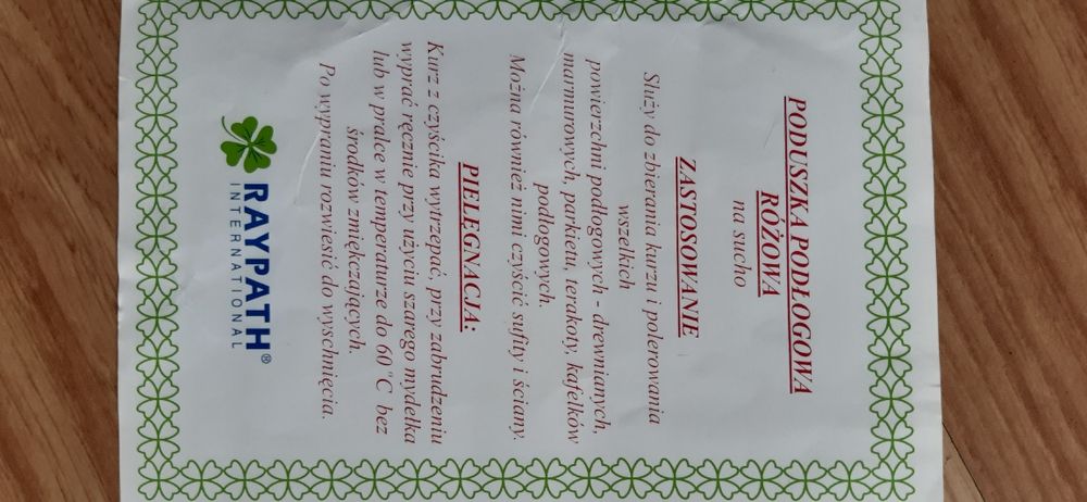 Mop poduszka różowa na sucho Raypath