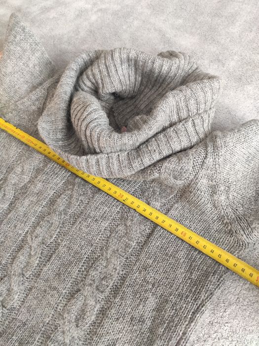 Sweter golf dłuższy tunika ciążowa Happymum r. S ciepły szary