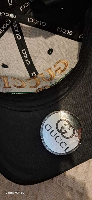 Czapeczka w stylu gucci czarna