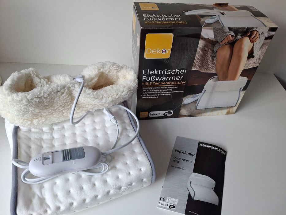 Nowy ogrzewacz elektryczny do stóp niemieckiej  marki Intertek