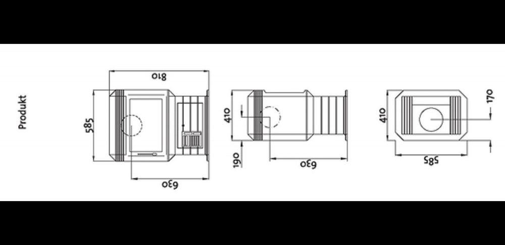 piec kominek koza Jotul betha KF 2000 kombi 9 Kw