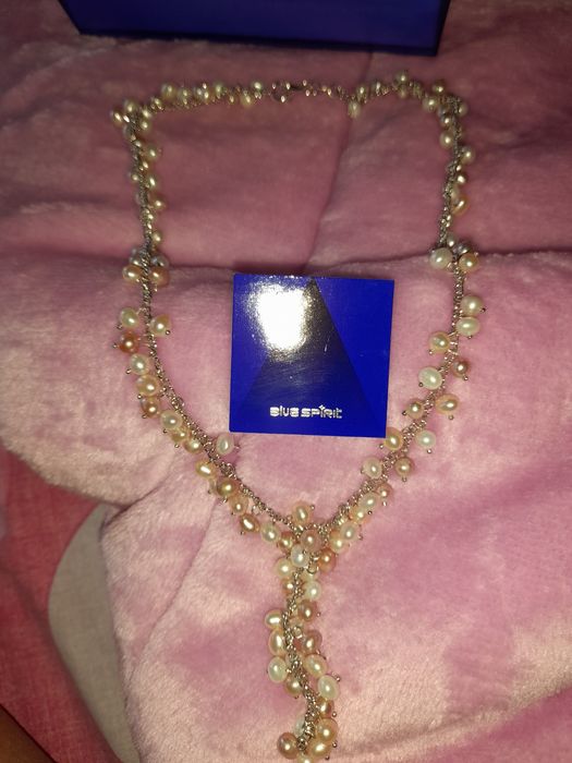 Colar de prata e pérola Italiano