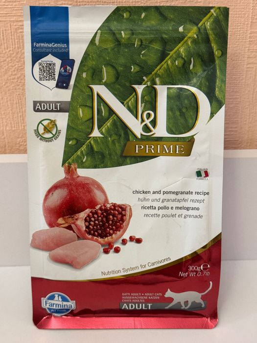 Farmina N&D Grain Free Prime Adult сухий корм для котів 300 г (256г)