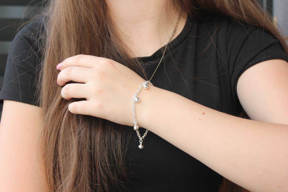 Bransoletka srebrna 925, Prezent, jingle balls, BR10377