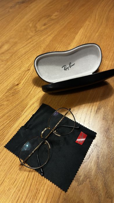 Ray Ban oprawki, okulary korekcyjne pozłacane