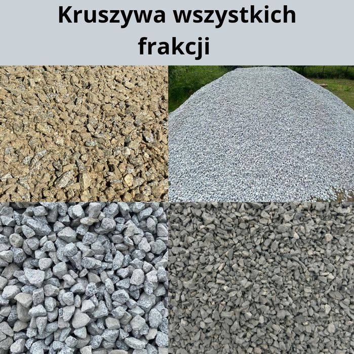 Kruszywa, Kruszywo granitowe, Tłuczeń, Kliniec, Mączka, Grys, 0/31