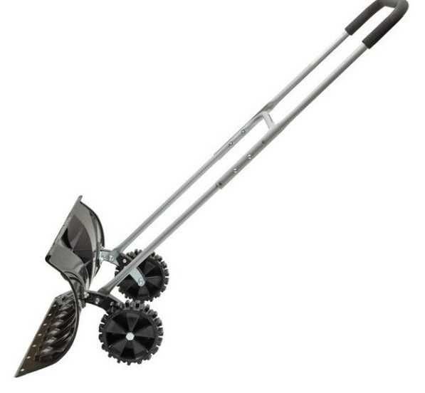 Снегоуборочная лопата на колёсах скрепер ковш для снега 660мм