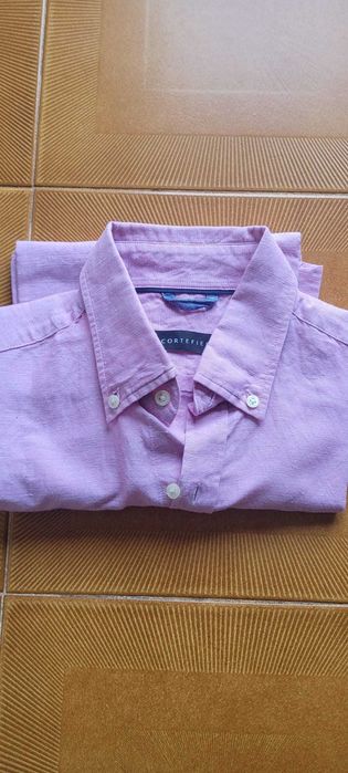 Camisa Cortefiel (Cor de Rosa, manga curta)