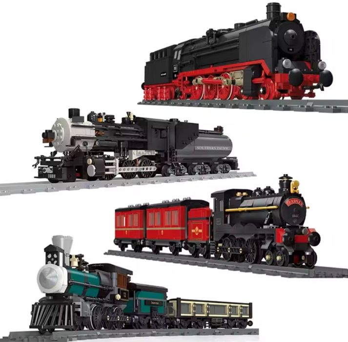 Конструктор паровоз 1в1 Lego 59008 поезд Лего 676 дет