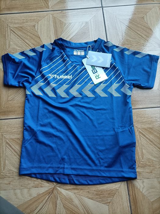 Koszulka sportowa hummel niebieska rozmiar dziecięcy 116