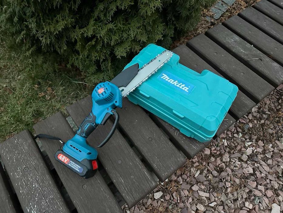 Ланцюгова пила Makita 48V. Цепная пила аккумуляторная 20см‼️ Пилка 8"