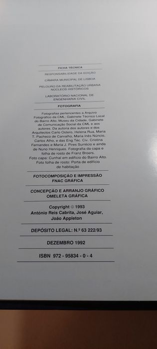 Manual de Apoio à Reabilitação dos Edifícios do Bairro Alto (1992)