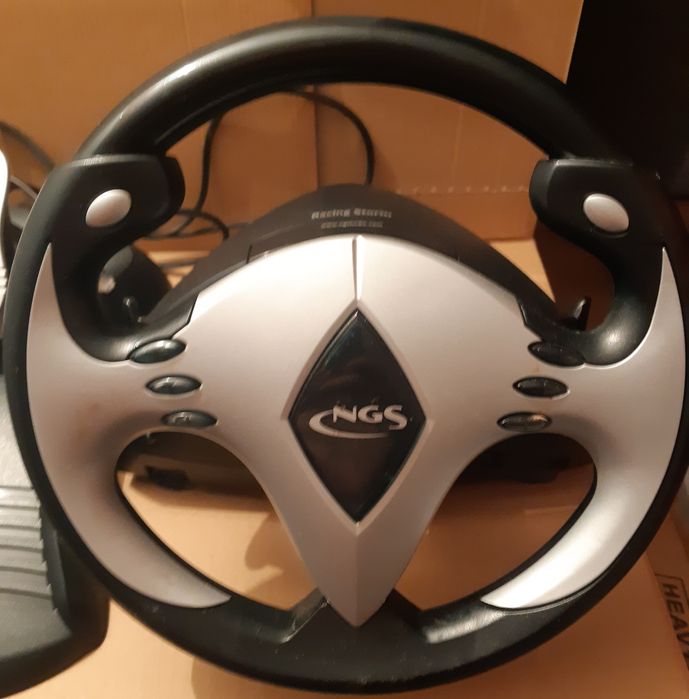 Volante c/pedais da NGS, Racing Storm Vibration, PC (USB)