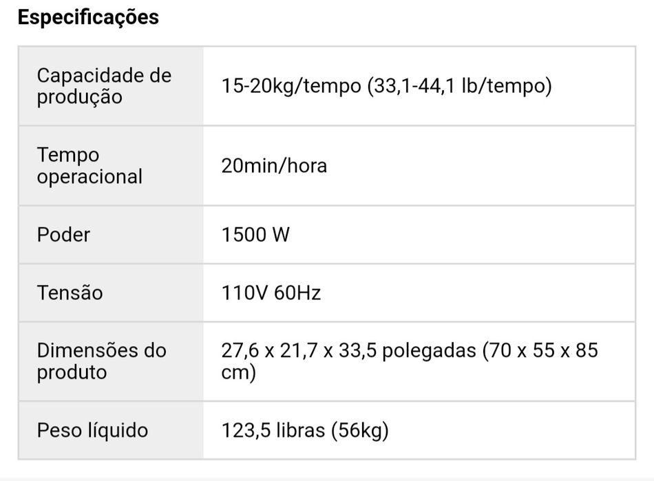 Descascador de batatas.