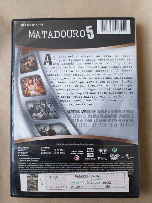 raro dvd: George Roy Hill “Matadouro 5”
