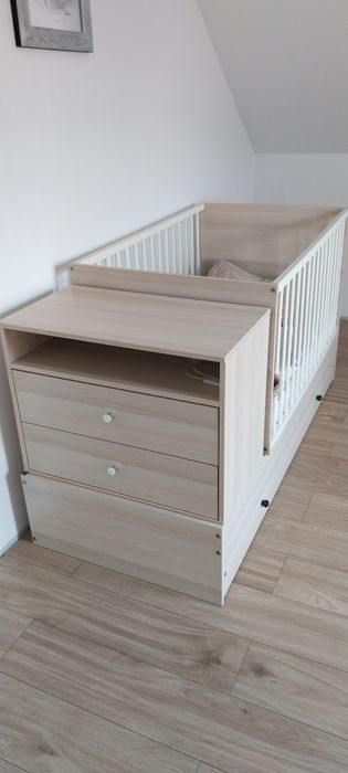 Łóżeczko z funkcją kołyski  3w1 stolik interaktywny GRATIS!!!