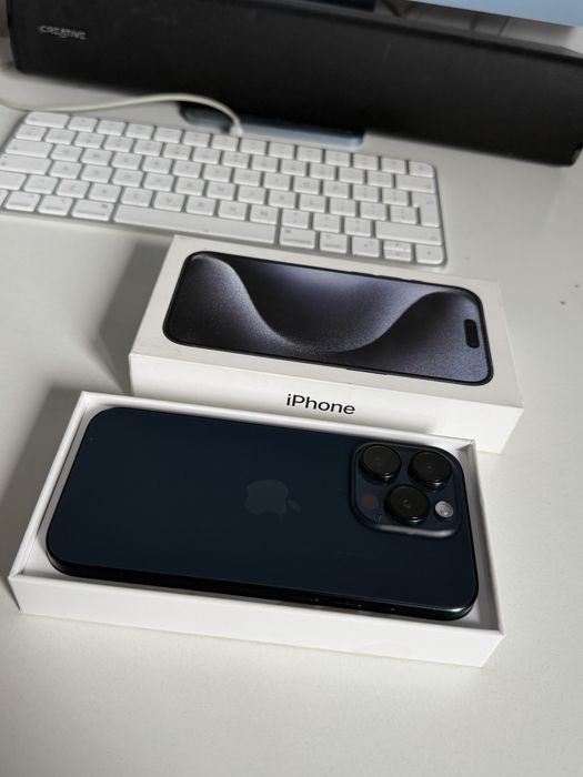Bateria 100% iPhone 15 Pro 128gb Titanium Blue Idealny