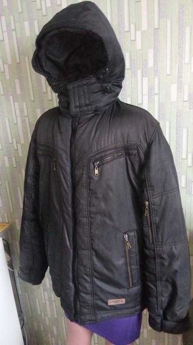 Пуховик 54-56 р. капюшон отстёгивается куртка/курточка пиджак зима