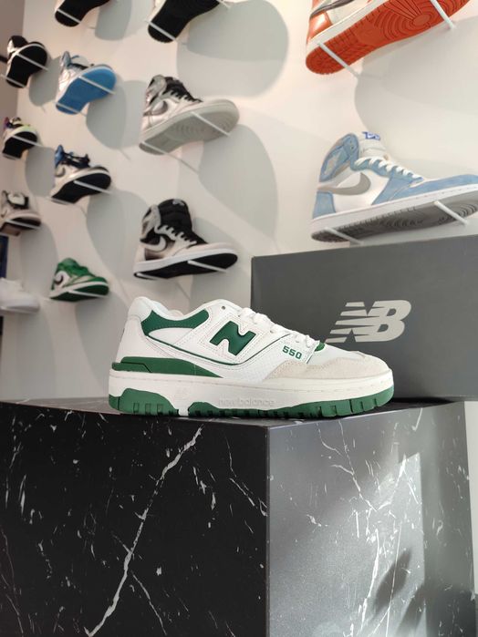 Кросівки NEW BALANCE 550 White & Green BB550WT1