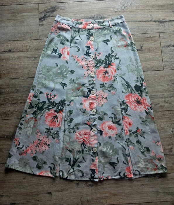 Spódnica midi Mango kwiaty