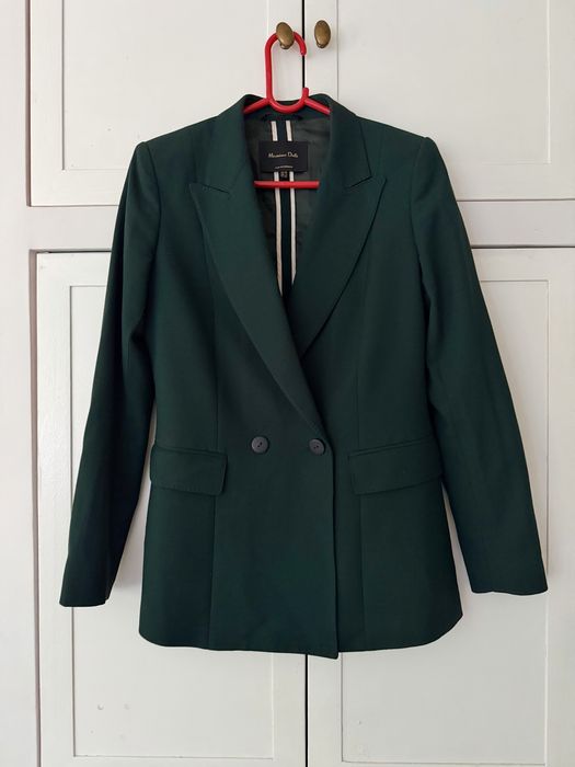 Marynarka damska 38 Massimo Dutti ciemnazieleń welna elegancka