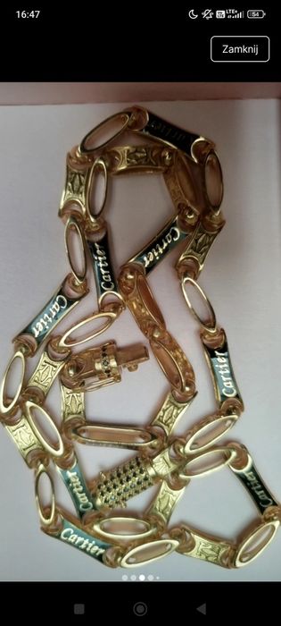 Piękny łańcuszek Cartier -81 g-w złoceniu -18k-750