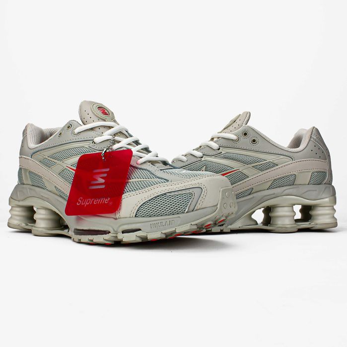 Чоловічі кросівки Supreme x Nike Shox Ride 2 "White/Red" Розміри 40-45